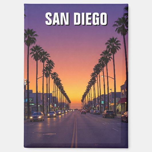 San Diego California Sunset Magneet (Voorkant)
