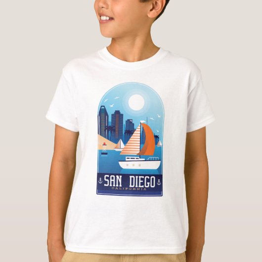 San Diego California T-shirt (Voorkant)