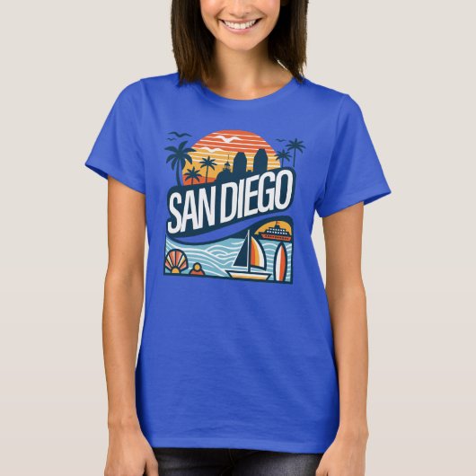 San Diego California T-shirt (Voorkant)