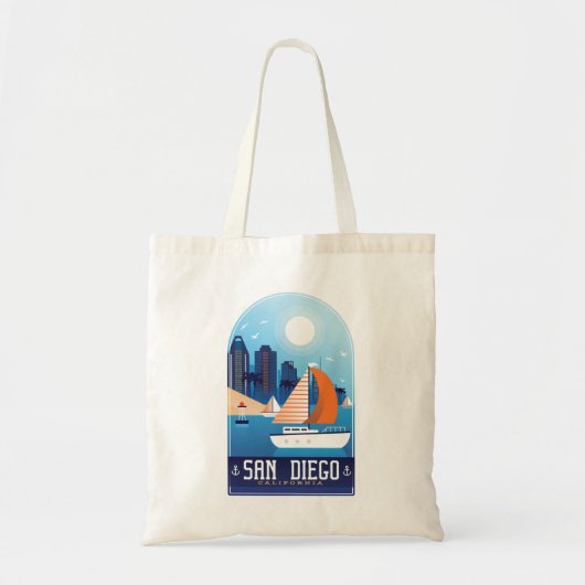 San Diego California Tote Bag (Voorkant)