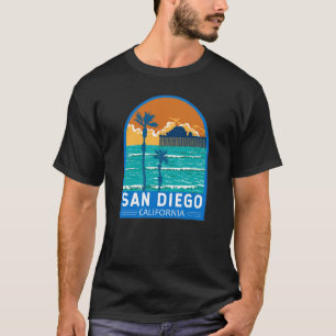 San Diego California Travel Art Vintage T-shirt