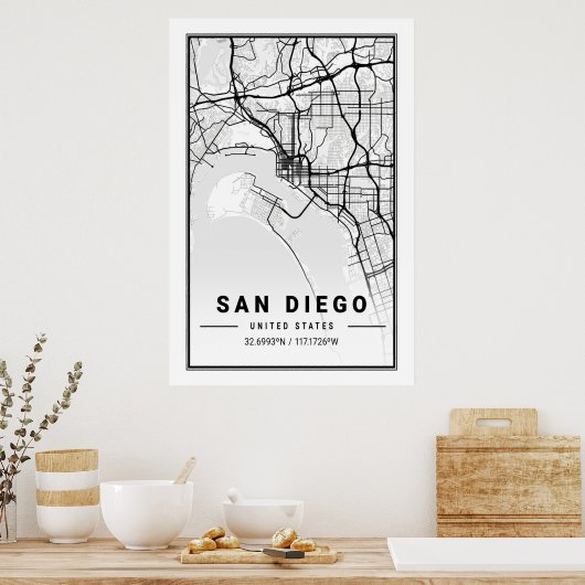 San Diego California Verenigde Staten Steden Stads Poster (Keuken)