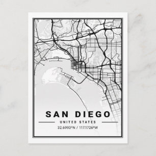 San Diego California, Verenigde Staten: Travel Cit Briefkaart
