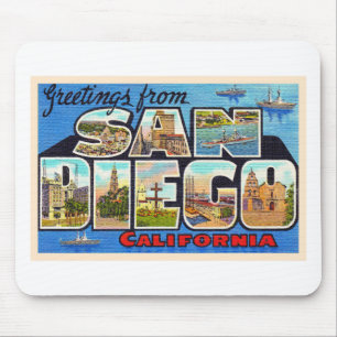 San Diego California Vintage Large Letter Briefkaa Muismat