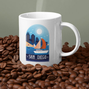 San Diego California Vintage Travel Koffiemok
