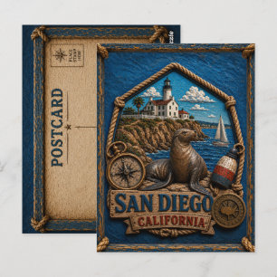 San Diego Californië Ansichtkaart Reis naar het ve Briefkaart