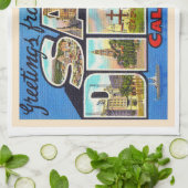San Diego Californië  groot Briefkaart Theedoek (Gevouwen)