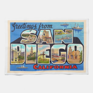 San Diego Californië  groot Briefkaart Theedoek