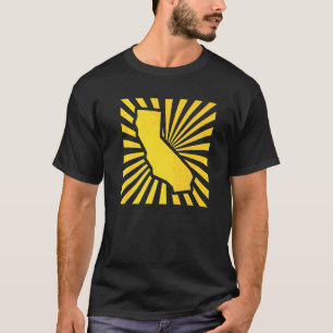 San Diego Californië Mosterd En Bruine Kleur Barst T-shirt