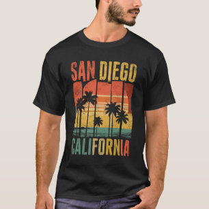 San Diego Californië Palm Bomen Zonsondergang Stra T-shirt