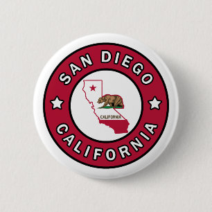 San Diego Californië Ronde Button 5,7 Cm