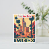 San Diego, Californie, Sauvegarder la date, Carte  (Debout devant)
