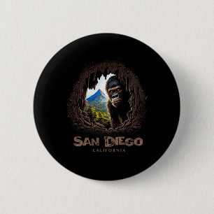 San Diego Californië Souvenir Wandelen Ronde Button 5,7 Cm