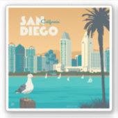 San Diego, Californië Sticker (Voorkant)