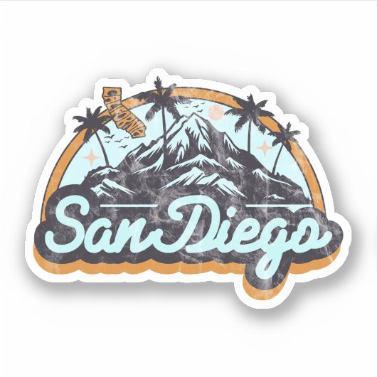 San Diego, Californië Sticker (Voorkant)