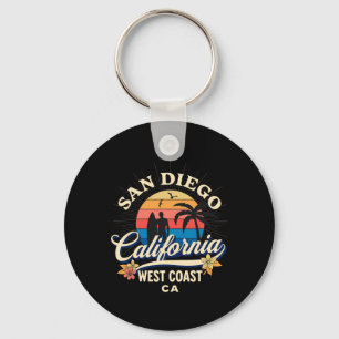 San Diego Californië Strand Surfen Zomer Vakantie Sleutelhanger