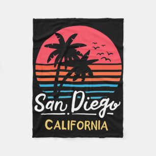 San Diego Californië Strandvakantie Vintage Fleece Deken