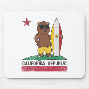 San Diego Californië Surfer Beer Surfen Mannen Vro Muismat