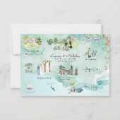 San Diego | Carte Itinéraire De Mariage De Destina (Devant)