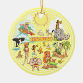 San Diego Cartoon Ceramic Ornament (Voorkant)