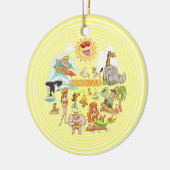 San Diego Cartoon Keramisch Ornament (Links)