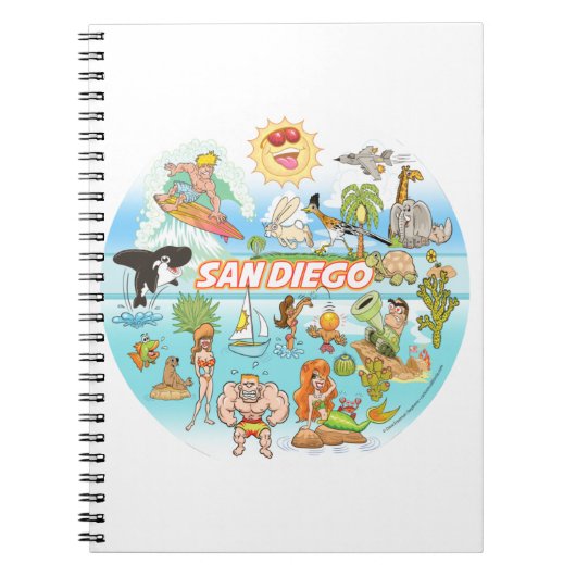 San Diego Cartoon Notitieboek (Voorkant)