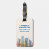 San Diego City Skyline Bagagelabel (Achterkant verticaal)