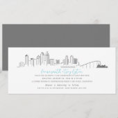 San Diego City Skyline Coronado bruiloft uitnodigi Kaart (Voorkant / Achterkant)