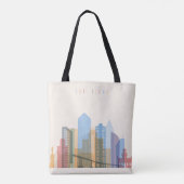 San Diego City Skyline Tote Bag (Achterkant)