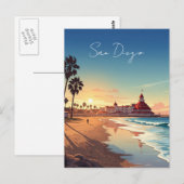 San Diego Coronado Briefkaart (Voorkant / Achterkant)