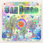 San Diego Deep Dream Onderzetter (Voorkant)