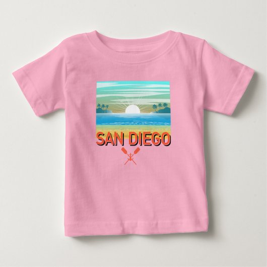 San Diego Design - Baby Fine Jersey T-shirt (Voorkant)