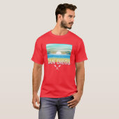 San Diego Design - basic donker T-shirt (Voorkant volledig)