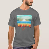 San Diego Design - basic donker T-shirt (Voorkant)