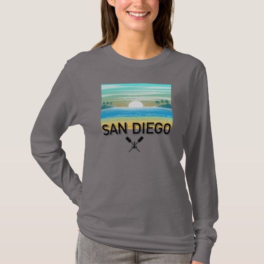 San Diego Design - Basic T-shirt met lange mouwen (Voorkant)