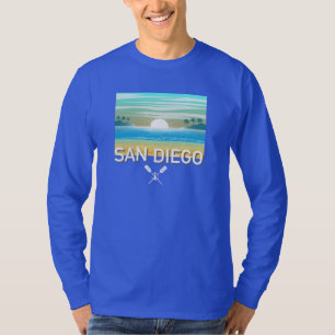 San Diego Design - Basic T-shirt met lange mouwen