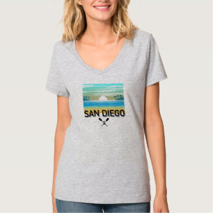San Diego Design - Dames Basic V-hals T-shirt
