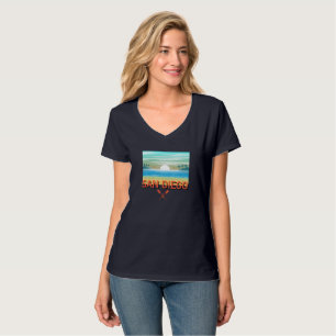 San Diego Design - Dames Basic V-hals T-shirt