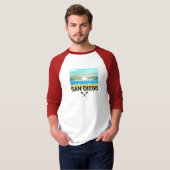 San Diego Design - Mannen Sleeve T-shirt (Voorkant volledig)