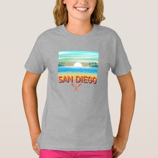 San Diego Design - T-shirt de base pour filles (Devant)