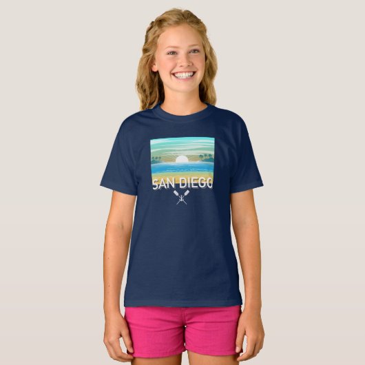 San Diego Design - T-shirt de base pour filles (Devant entier)