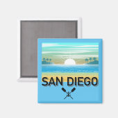 San Diego Design - Vierkante magneet (Voorkant / Achterkant)