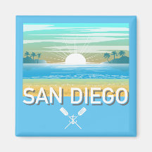 San Diego Design - Vierkante magneet