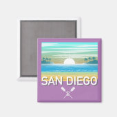 San Diego Design - Vierkante magneet (Voorkant / Achterkant)