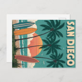 San Diego: Eindeloze zomerse Surven Briefkaart (Voorkant / Achterkant)
