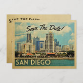 San Diego Enregistrer La Date Cartes Postales Vint (Devant / Derrière)
