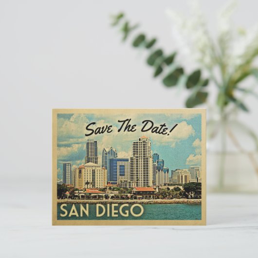 San Diego Enregistrer La Date Cartes Postales Vint (Debout devant)