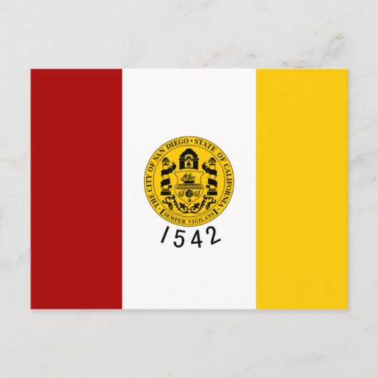 San Diego Flag Briefkaart (Voorkant)