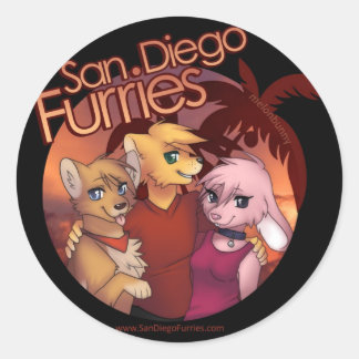 San Diego Furries Ronde Sticker