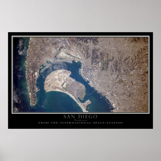 San Diego gezien vanaf het Poster van het Ruimtest (Voorkant)